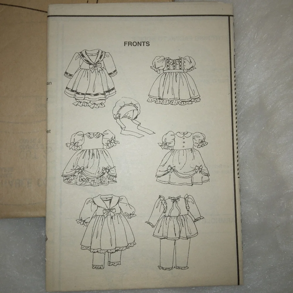 SIMPLICITY 8961 Design your own doll clothes for 18